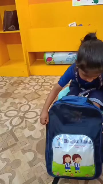 A child with the Bright Kidz school bag